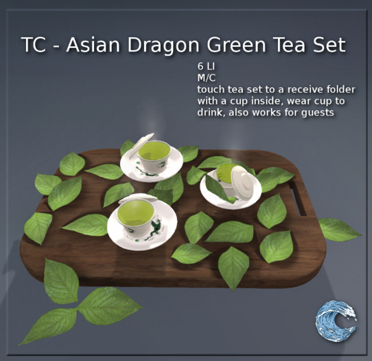 TC - Asian Dragon Green Tea Set