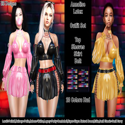 ::.EE.:: Outfit Set *Annalise Latex*