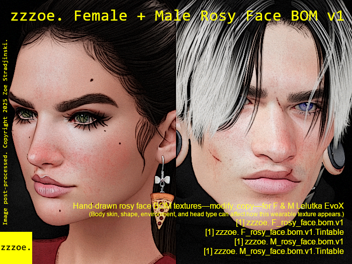 zzzoe. Female + Male Rosy Face BOM v1