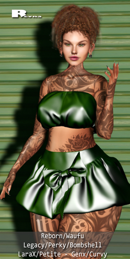 !!! Revna !!! 740 Skirt Outfit Green
