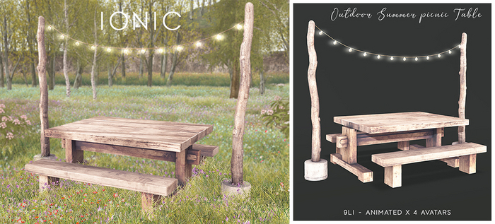 ionic : Outdoor Summer Picnic Table