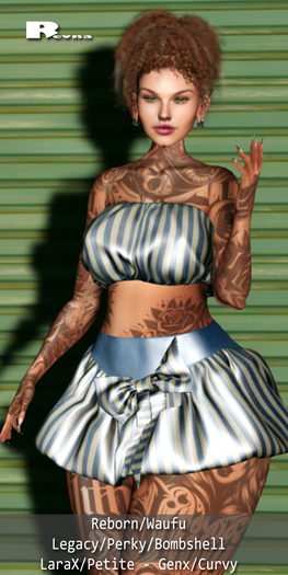 !!! Revna !!! 740 Candy Skirt Outfit Blue