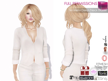 MI962229 Womens Deep Neck Blazer FITMESH---