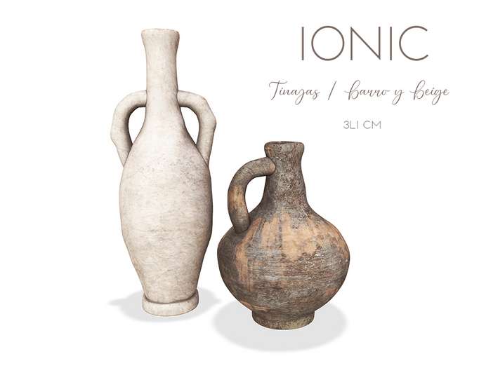 ionic : Tinajas (Barro y beige)