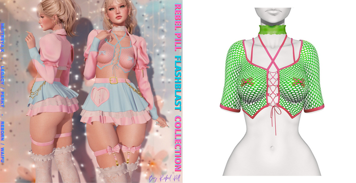 Rebelpill - FlashBlast Collection Top Neon Green