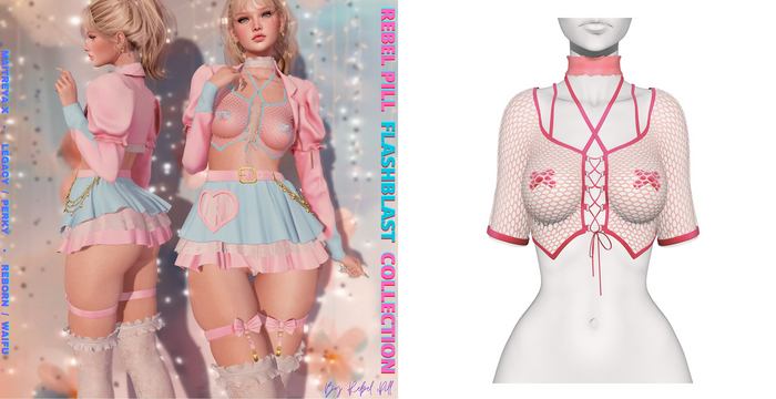 Rebelpill - FlashBlast Collection Top Peach