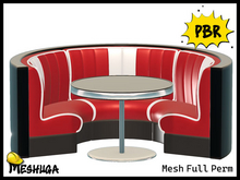 Meshuga PBR Retro Diner Circular Booth FULL PERM MESH