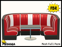 Meshuga PBR Retro Diner Square Booth FULL PERM MESH