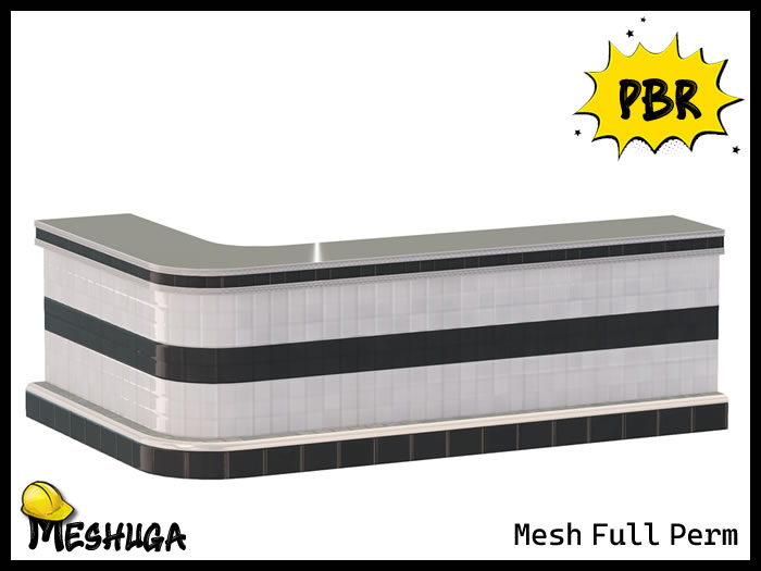 Meshuga PBR Retro Diner Corner Bar Long FULL PERM MESH 