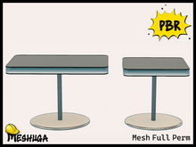 Meshuga PBR Retro Diner Square Tables FULL PERM MESH