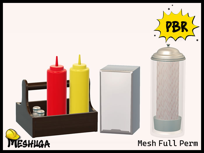 Meshuga PBR Retro Diner Condiment Tray FULL PERM MESH 
