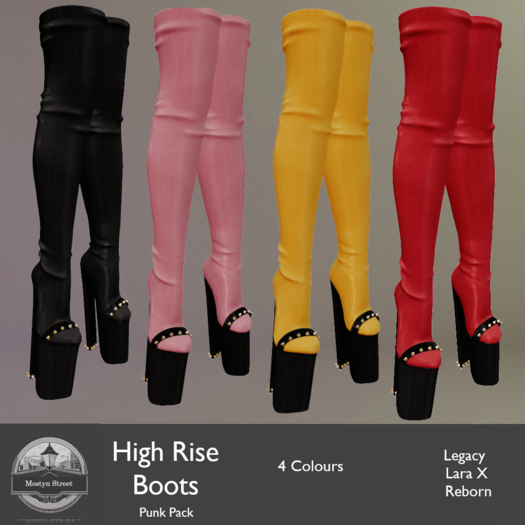 Mostyn St -  High Rise Boots - Punk Pack