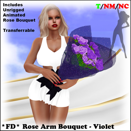 *FD* Animated Rose Bouquet [Boxed] Violet