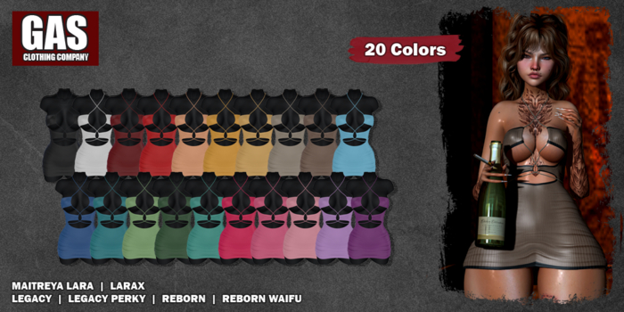 GAS [Knit Dress Malina - 20 Colors w/HUD FATPACK]