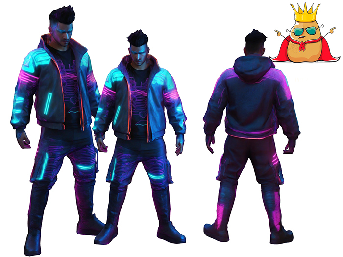 Meshed Potato - Cyberpunk Man Full Perm