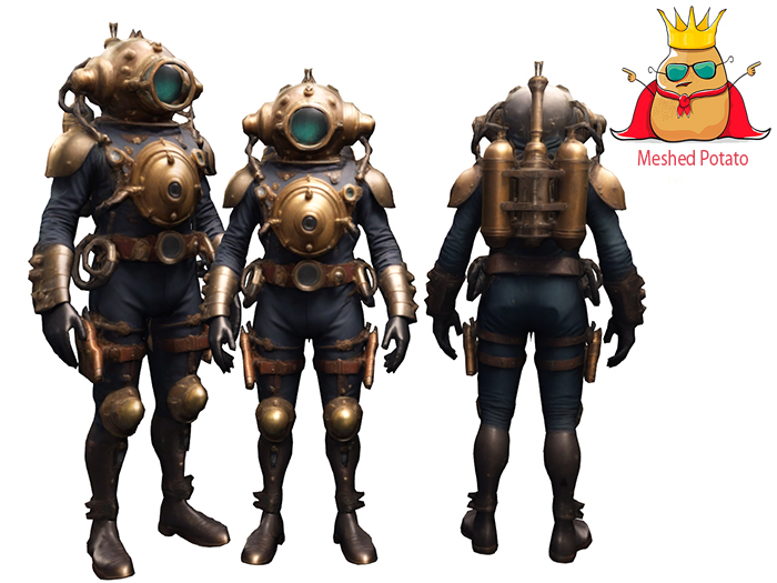 Meshed Potato - Steampunk Diver Full Perm