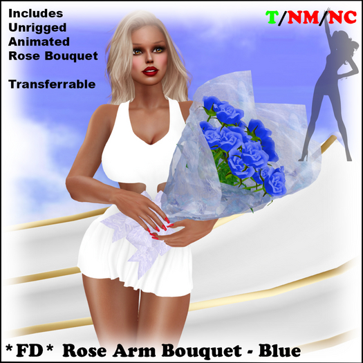 *FD* Animated Rose Bouquet [Boxed] Blue