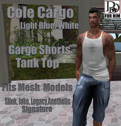 !!PD-MensCargoshortstank1-LtBlue