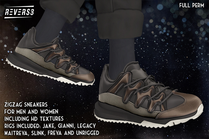 REVERS3 | Full Perm Zigzag Sneakers [UNISEX] including Rigs & textures