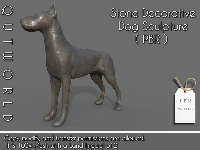 .::QUTWORLD Stone Decorative Dog Sculpture_PBR::.FP