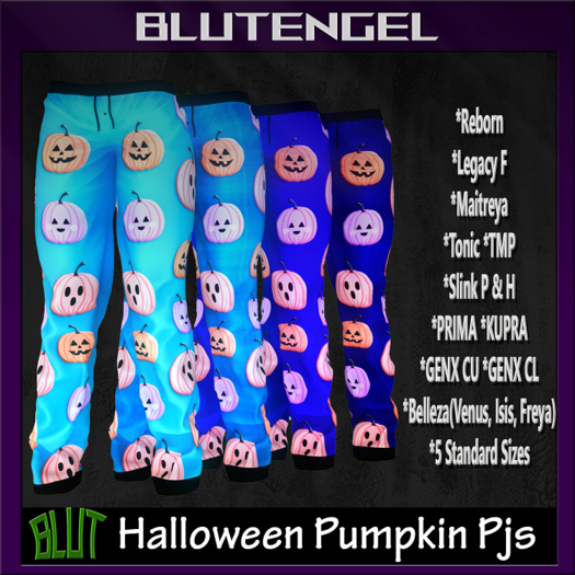 Sky/Blue Halloween Pumpkin F Pjs