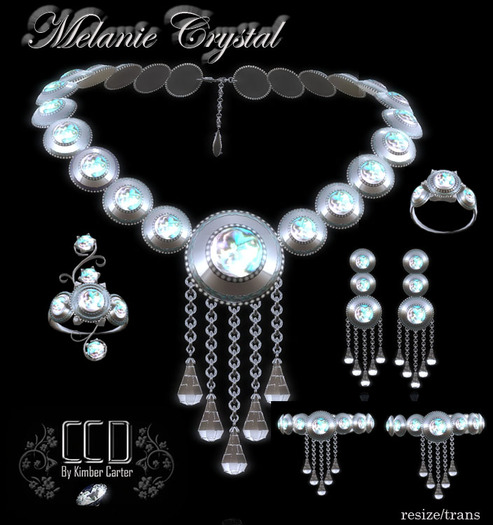 CCD - Melanie - Crystal Stirling Silver Set