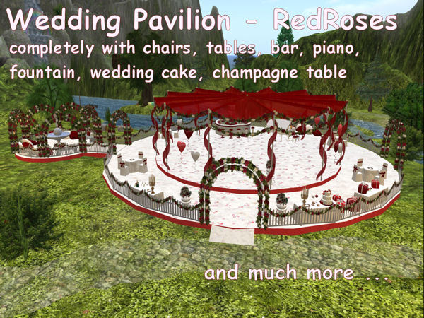 <MS> Decos - Wedding Pavilion Red Roses