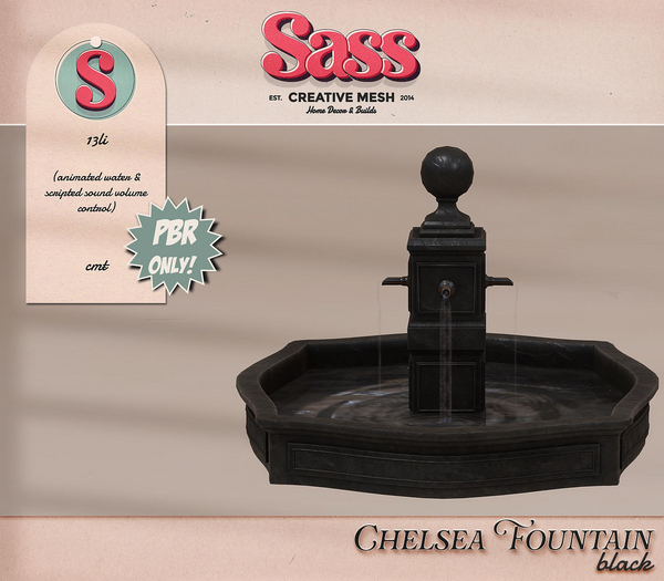 Sass (Chelsea Fountain) black 