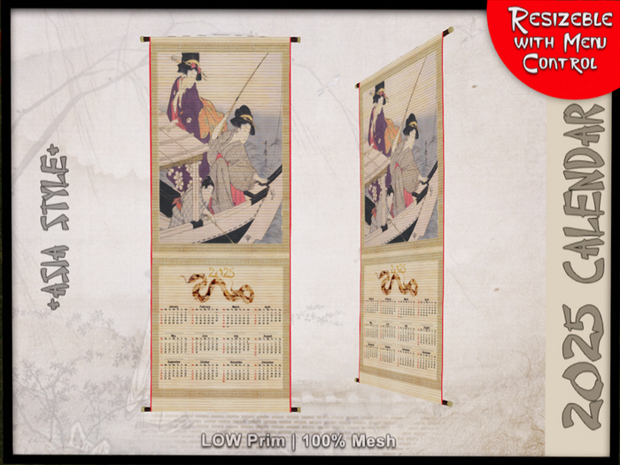 *ASIA STYLE* Calendar 2025 Fishing