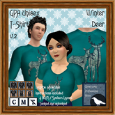 GPA Unisex T-Shirt BOM - Winter Deer Print v.2