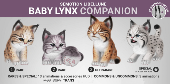 SEmotion Libellune Baby Lynx Companion SPECIAL