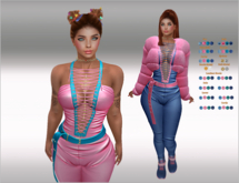 SET Fur-Jacket & Body,Belt,Boots with Studs 58x Multicolor1 HUD,LaraX,Legacy,Reborn
