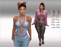 SET Fur-Jacket & Body,Belt,Boots with Studs 58x Multicolor2 HUD,LaraX,Legacy,Reborn