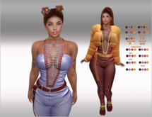 SET Fur-Jacket & Body,Belt,Boots with Studs 58x Multicolor4 HUD,LaraX,Legacy,Reborn