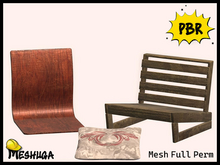 Meshuga PBR Japanese Zaisu Chairs Pack 2 FULL PERM MESH (add)