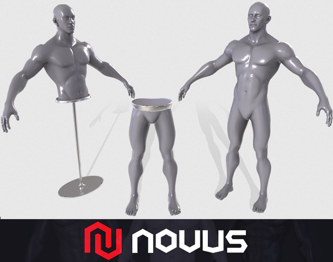 Male Mannequin Kit - Grey {Mesh}