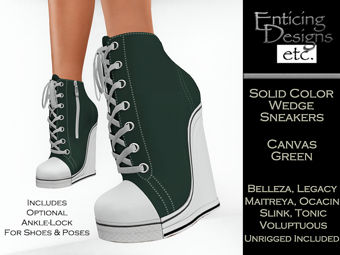 *ED Wedge Sneakers Basics - Green