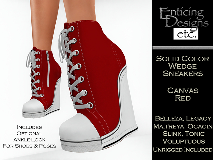 *ED Wedge Sneakers Basics - Red