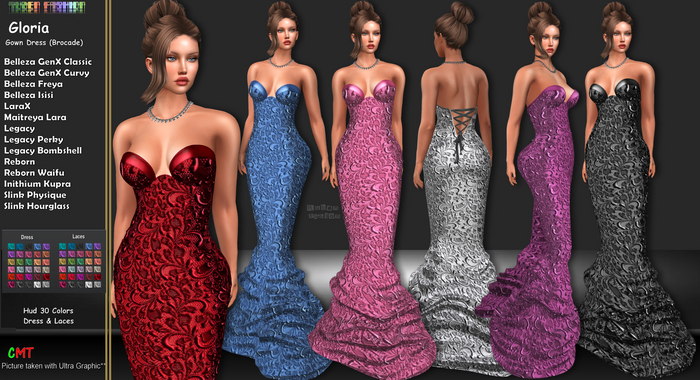 R.F. - GLORIA *Gown Dress (Brocade) UD