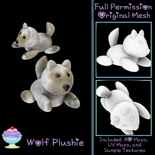 [Sherbert] Full Perm Wolf Plushie (ADD)