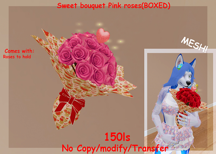 Sweet bouquet Pink roses(BOXED)