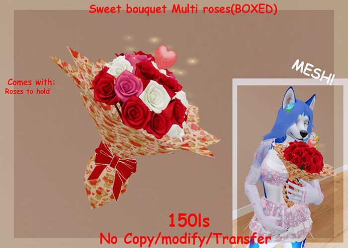 Sweet bouquet Multi roses(BOXED)