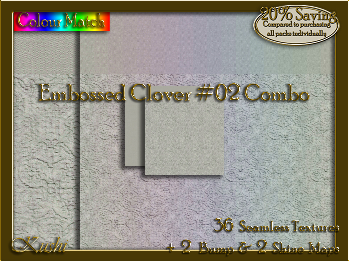 Embossed Clover #02 COMBO Texture Bundle