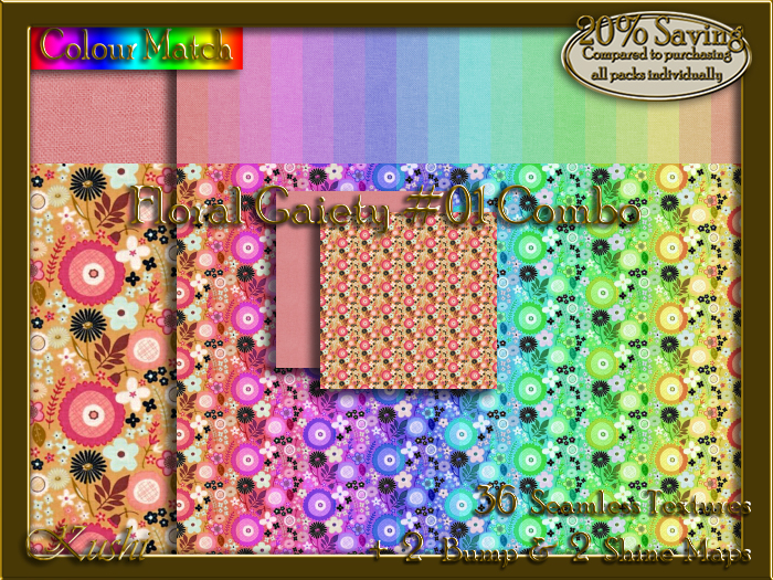 Floral Gaiety #01 COMBO Texture Bundle
