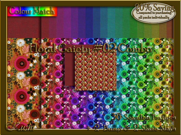 Floral Gaiety #02 COMBO Texture Bundle