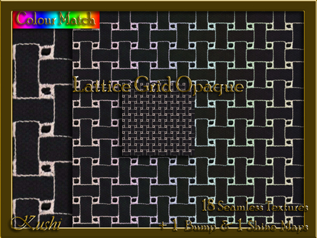 Second Life Marketplace - Lattice Grid OPAQUE Texture Pack