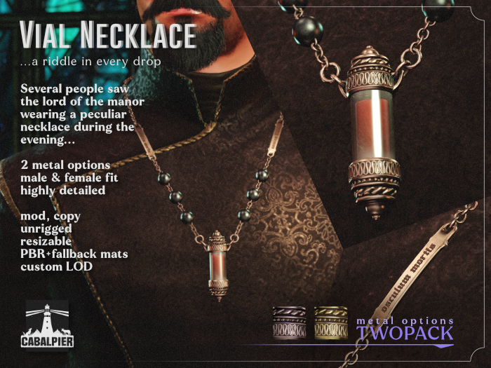 [CABALPIER] Vial Necklace - TwoPack