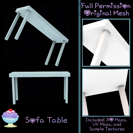 [Sherbert] Full Perm Sofa Table (ADD)
