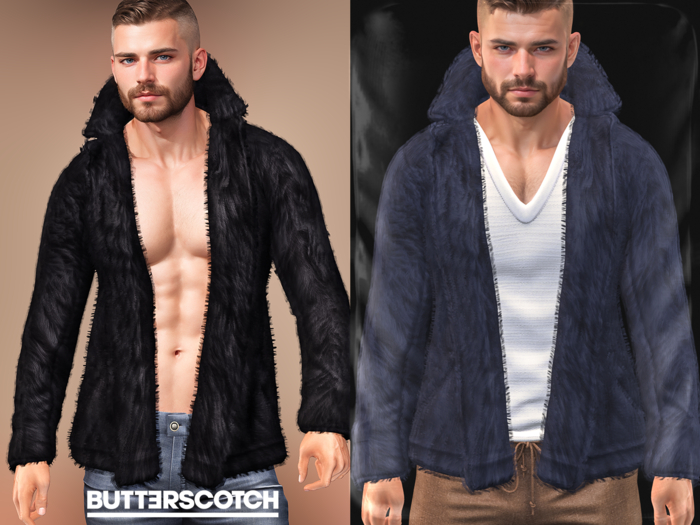 BUTTERSCOTCH . Archer Plush Coat {Navy}