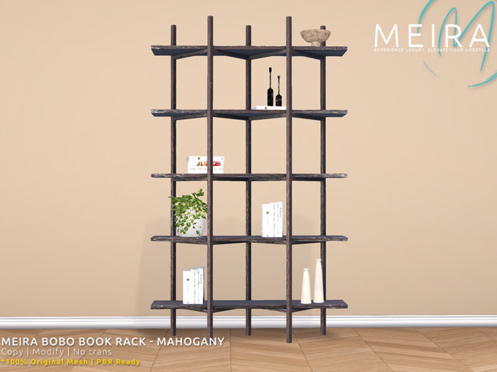 Meira Bobo Book Rack - Mahogany